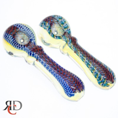 GLASS PIPE FUMED & TWISTING ROD ART GP6107 1CT GLASS PIPE FUMED & TWISTING ROD ART GP6107 1CT